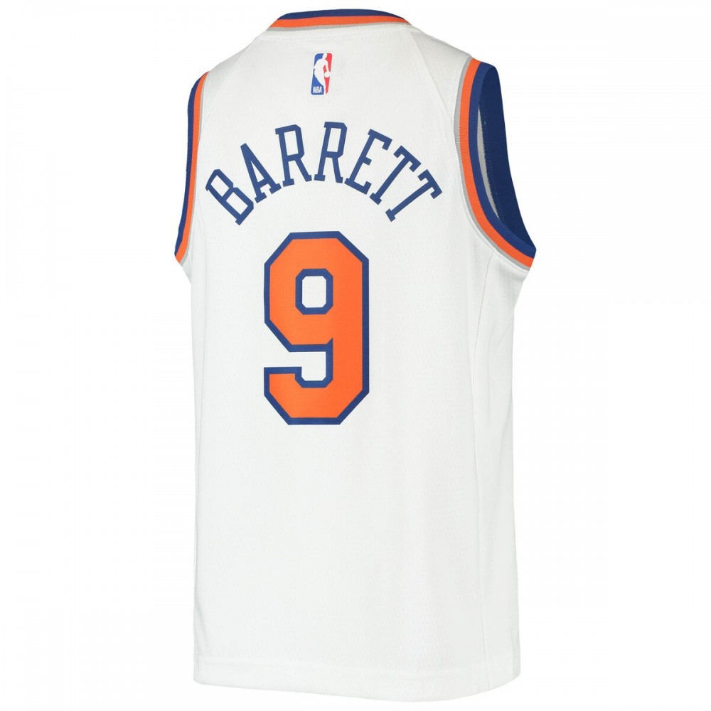 RJ Barrett New York Knicks Youth 2019/20 Swingman Jersey - Association Edition - White-Pro Kit Vault | Brand New 26/27 Sports Jerseys